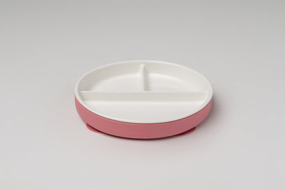 Ceramic Divided Round Plate with Silicone Suction