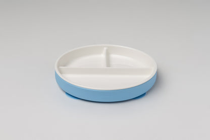 Ceramic Divided Round Plate with Silicone Suction