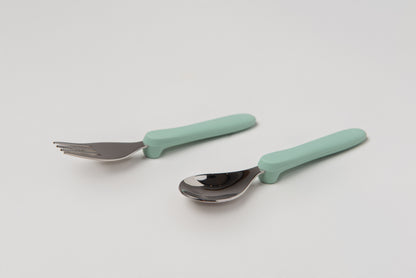 Stainless Steel & Silicone Toddler Cutlery Set