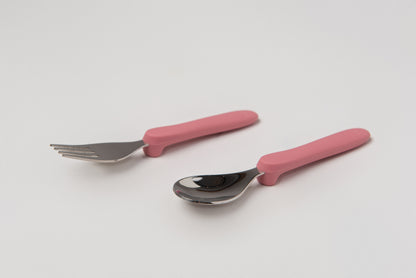 Stainless Steel & Silicone Toddler Cutlery Set