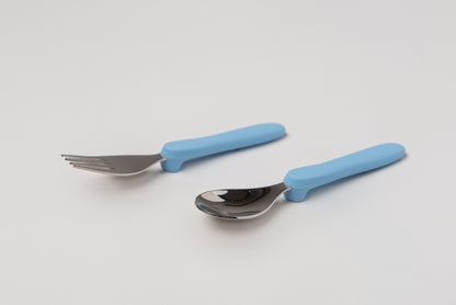 Stainless Steel & Silicone Toddler Cutlery Set