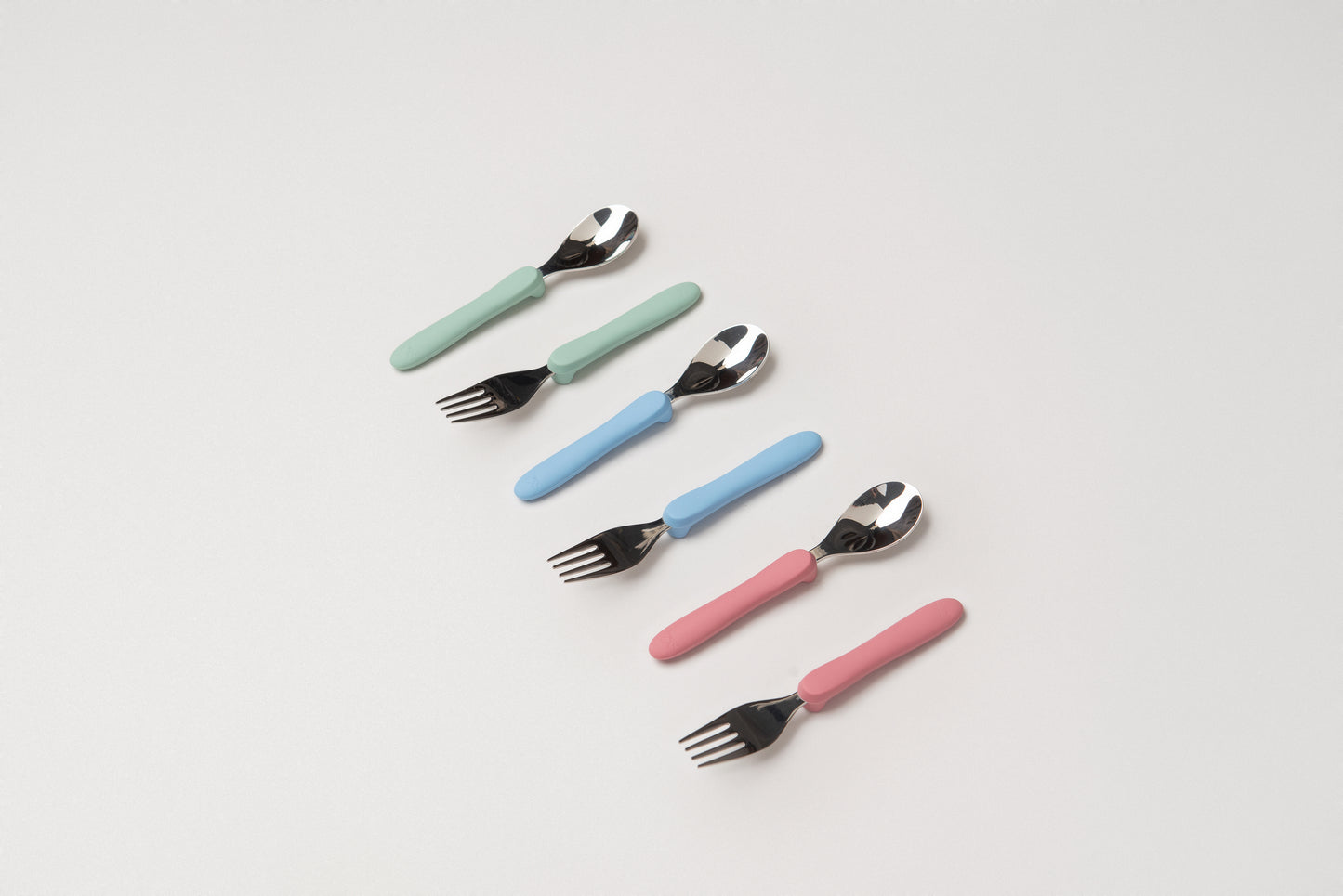 Stainless Steel & Silicone Toddler Cutlery Set